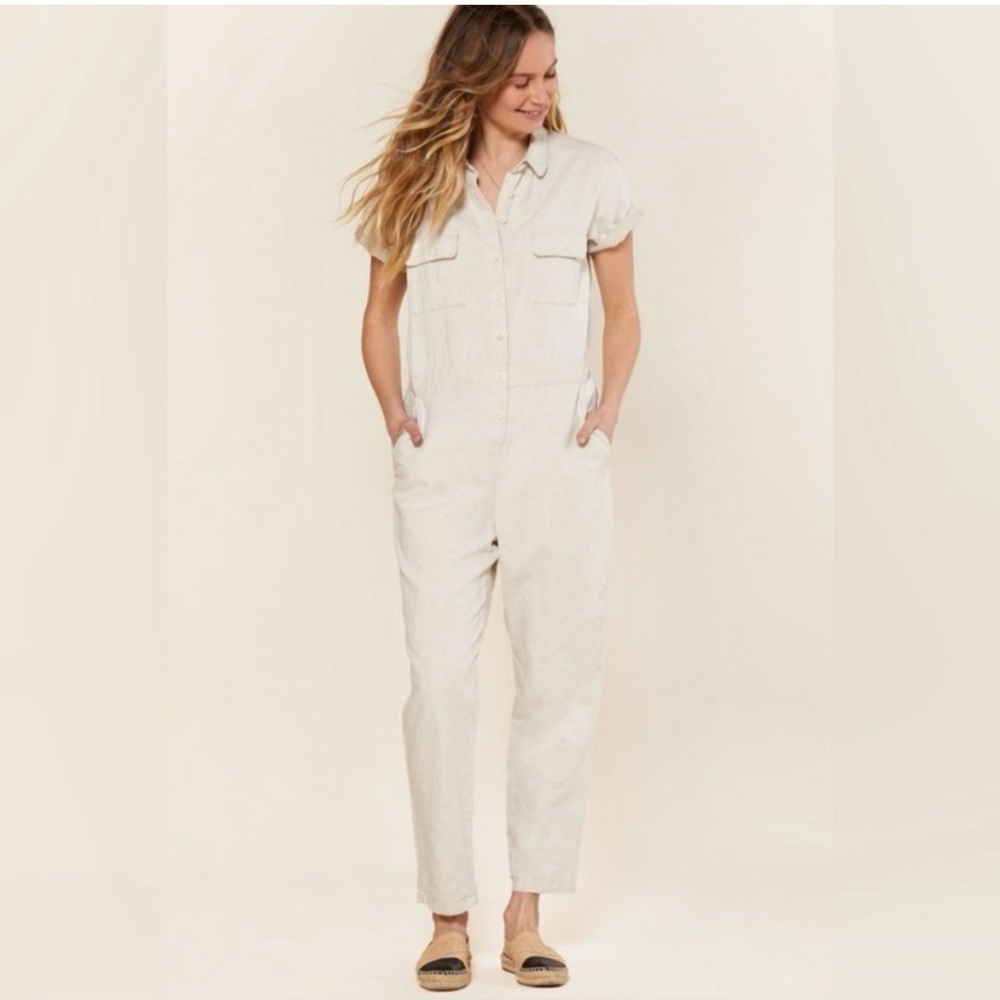 Outerknown S.E.A. Utility Jumpsuit Coveralls Size M Sand Brown